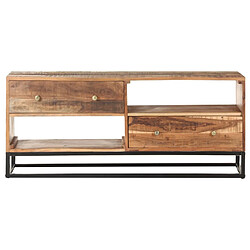 vidaXL Meuble TV 120x30x50 cm Bois d'acacia brut