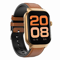 Yonis Montre Connectée Cuir Suivi Santé Bluetooth