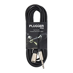 Câble XLR mâle 3b - Jack mâle stéréo 6m Easy Plugger