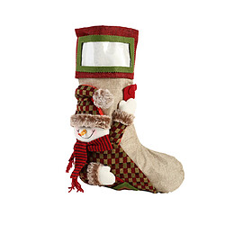 C324 Chaussettes de décoration de Noël Snowman Sac cadeau en coton en coton Pendentif sac de Noël sac de bonbon sac de cadeau pour Noël