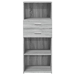 Avis vidaXL Buffet haut sonoma gris 50x42,5x124 cm bois d'ingénierie