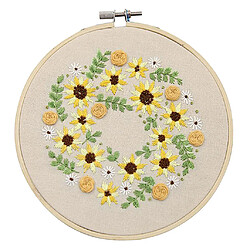 Avis Cerceau De Broderie Enfants Adulte Point De Croix Kits De Fils-feuilles De Fleurs Style 3