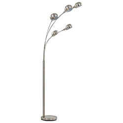 Avis vidaXL Lampadaire 200 cm 5 x E14 Argenté