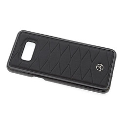 Mercedes Benz Coque cuir véritable pour Samsung Galaxy S8 -noir