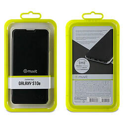 Acheter Muvit Étui pour Galaxy S10e Folio Antichocs avec Porte-cartes Noir transparent