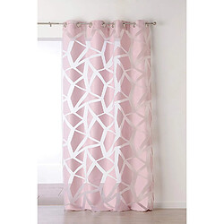 Linder Rideau - 8 ?illets Fusil Ronds 100% Polyester, Rose, 140x245