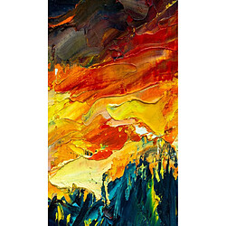 HOMEMANIA Tapis Imprimé Fire Sky 1 - Résumé - Décoration de Maison - antidérapants - Pour Salon, séjour, chambre à coucher - Multicolore en Polyester, Coton, 60 x 100 cm