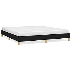 vidaXL Cadre de lit sans matelas noir 180x200 cm tissu