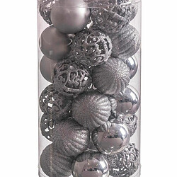 BigBuy Christmas Boules de Noël Argenté Plastique 5 x 5 x 5 cm (30 Unités)