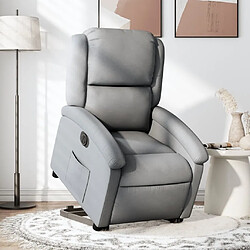 Maison Chic Fauteuil Relax pour salon, Fauteuil inclinable électrique gris clair tissu -GKD59788