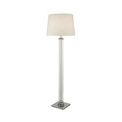 Searchlight Lampadaire Pedestal Verre,plastique,tissu,acier doux Argent satiné,crème,Transparent 1 ampoule 156cm