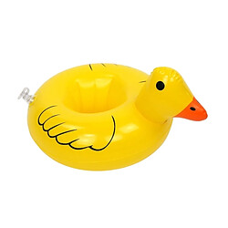 Wewoo Bouée porte gobelet jaune Porte-boissons flottant en forme de canard gonflable, taille gonflée: environ 23 x 19cm