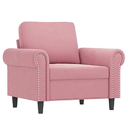 vidaXL Fauteuil Rose 60 cm Velours