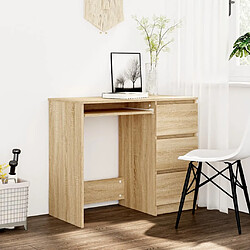 vidaXL Bureau Chêne sonoma 90x45x76 cm Bois d’ingénierie