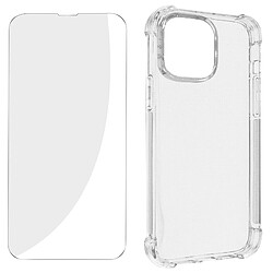 Avizar Pack Protection iPhone 14 Pro Coque Renforcée + Verre Trempé Transparent