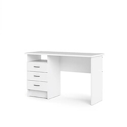 Alter Bureau linéaire avec trois tiroirs, couleur blanche, Dimensions 120 x 72 x 48 cm pas cher