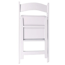 Pegane Lot de 4 chaises pliantes en Polypropylène coloris blanc - Longueur 44,5 x profondeur 43 x hauteur 88 cm pas cher