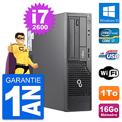 PC Fujitsu Esprimo E500 DT Intel i7-2600 RAM 16Go Disque Dur 1To Windows 10 Wifi - Occasion