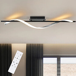 NETTLIFE Plafonnier LED Design Moderne Lampe de Salon 100 cm de Long Dimmable avec Télécommande 22 W pour Chambre Cuisine Couloir Bureau Étude