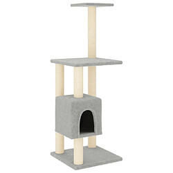 vidaXL Arbre à chat avec griffoirs en sisal Gris clair 104 cm