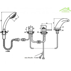 Avis Rav Mitigeur baignoire en chrome thermostatique 4 trous