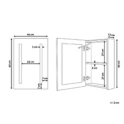 Avis Beliani Armoire de toilette 40 x 60 cm LED noire CAMERON