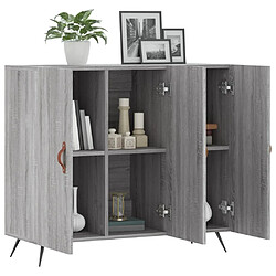 Avis vidaXL Buffet sonoma gris 90x34x80 cm bois d'ingénierie