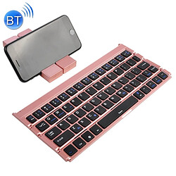 Wewoo GK808 Clavier Bluetooth V3.0 pliable ultra-mince, support intégré, compatible Android / iOS / Système Windows (Or rose)