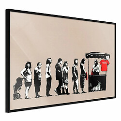 Paris Prix Affiche Murale Encadrée Banksy Festival 30 x 20 cm Noir