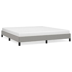 vidaXL Cadre de lit sans matelas gris clair 160x200 cm tissu