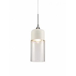 Acheter Luminaire Center Suspension design Mia blanc 1 ampoule 47cm