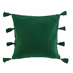 Paris Prix Coussin Déco à Pompons Tasselina 45x45cm Vert