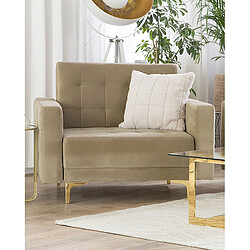 Beliani Fauteuil ABERDEEN Velours Beige sable