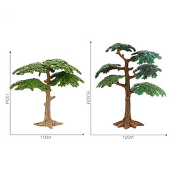 Disposition de Table de Sable de Parc de Chemin de Fer D'arbre de Modèle Mixte de 14pcs pas cher