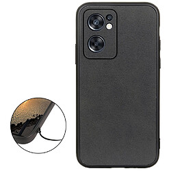 Coque en TPU + PU noir pour votre Oppo Reno7 SE 5G