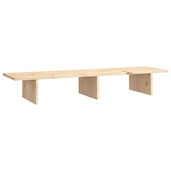 vidaXL Support pour moniteur 100x27x15 cm Bois de pin solide