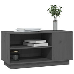 Acheter Maison Chic Meuble TV scandinave - Banc TV pour salon Gris 80x35x40,5 cm Bois de pin massif -MN30333