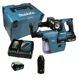 Makita Marteau perforateur DHR243RTJV à batteries LXT 18V SDS-PLUS avec extraction (2x5Ah)