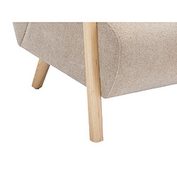 Vente-Unique Fauteuil en tissu beige et bois JULOMO pas cher