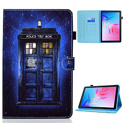 Etui en PU motif de couture avec support pour Huawei Enjoy Tablet 2/MatePad T 10 9.7 pouces/T 10S 10.1 pouces/Pad X6 9.7 pouces - Poste de police