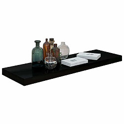 Avis Maison Chic Lot de 4 Étagère murale flottante,Etagère de rangement Noir brillant 80x23,5x3,8 cm MDF -MN23798