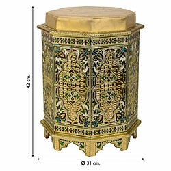 Acheter Tabouret Alexandra House Living Jaune Aluminium Bois MDF 11 x 42 x 38 cm