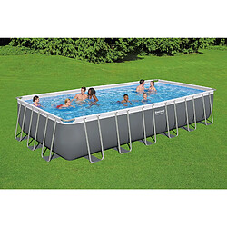 Piscine Démontable Tubulaire Bestway Power Steel 732x366x132 cm avec Pompe de Filtration à Sable de 5.678 L/H, Échelle et Bâche