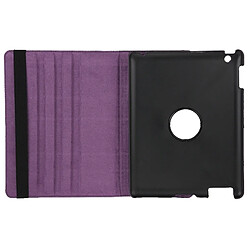 Acheter Wewoo Smart Cover Violet pour nouvel iPad 3 Étui en cuir rotatif de 360 degrés avec fonction de veille / réveil et support