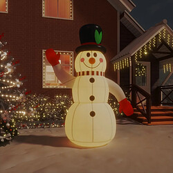 vidaXL Bonhomme de neige gonflable avec LED 225 cm