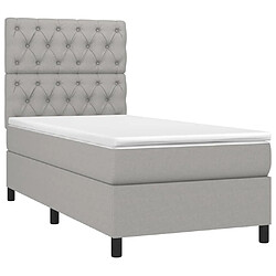 Avis Sommier à lattes et LED,Cadre à lattes de lit avec matelas pour Adulte Gris clair 80x200cm -MN81438