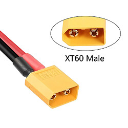 Avis XT60 Câble de jonction à joint torique, câble de connecteur XT60 mâle à joint torique, avec 1 fil de silicium Mt 12AWG, pour batterie RC Lipo (1M)