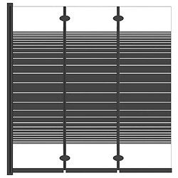 Avis vidaXL Cabine de douche pliable 3 panneaux 130x130 cm ESG Noir