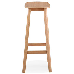 Acheter Alterego Tabouret de bar design 'DUMAS' en bois finition naturelle