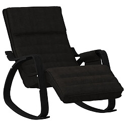 vidaXL Chaise à bascule Noir Tissu